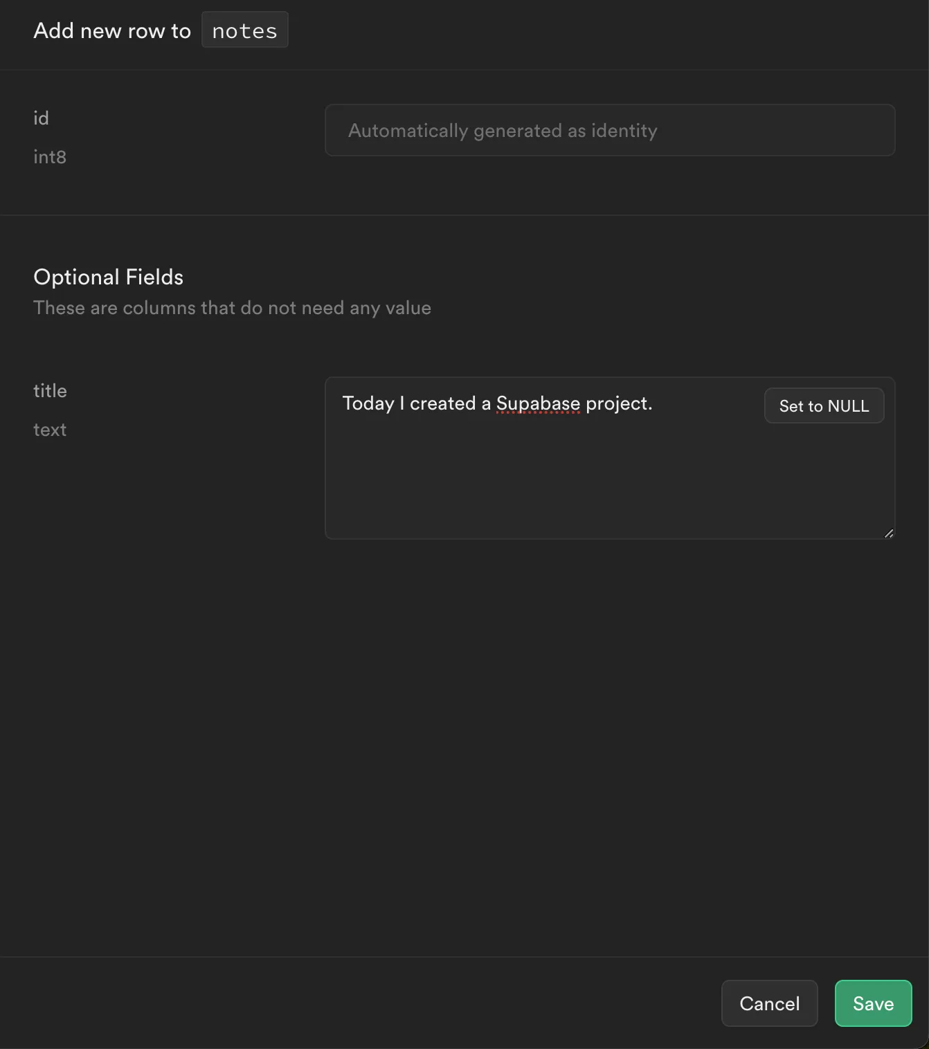 notes 데이터 추가