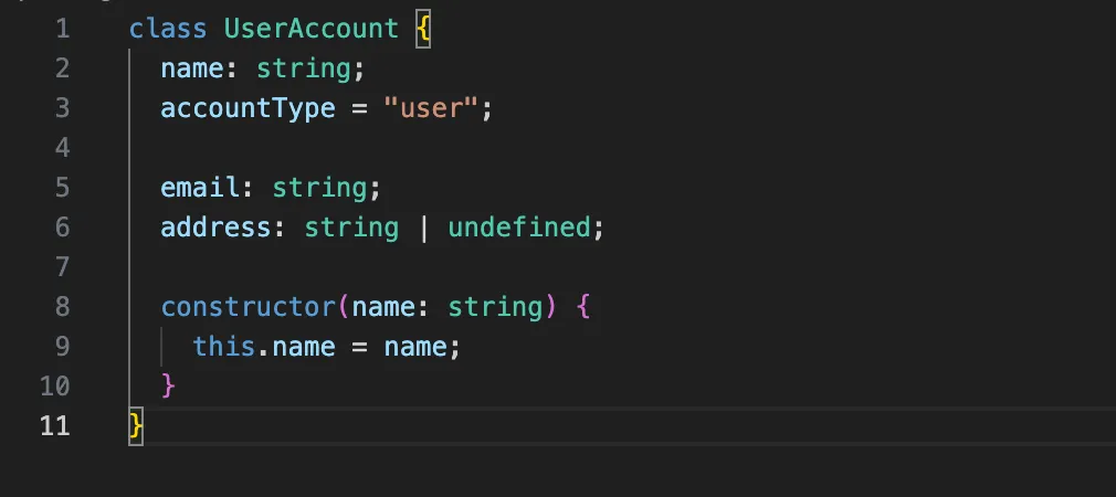 strictPropertyInitialization false 예시