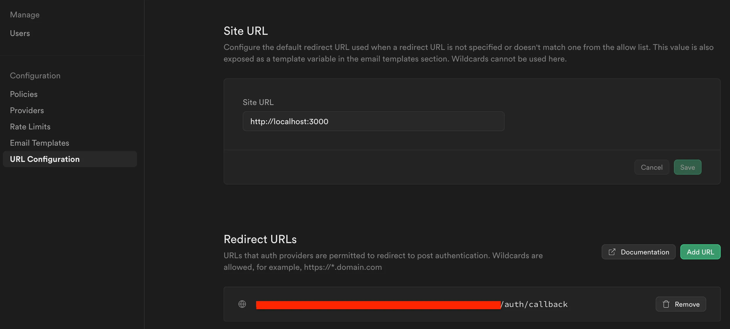 Supabase Redirect URLs